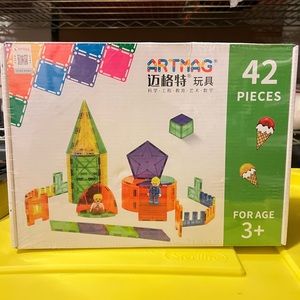 Artmag 42Piece Set 42pcs Magnet Special shape
Building Tiles Clear Magnetic 3D